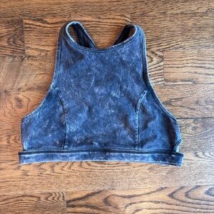 Aerie Chill. Play. Move. Stonewashed High Neck Sports Bra | Women’s Large